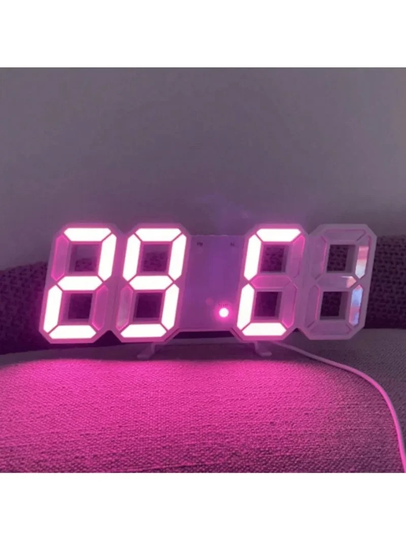 3D LED Digitaluhr Leuchtende Mode Wanduhr Multifunktionale kreative USB Plug In Elektronische Uhr Home Dekoration