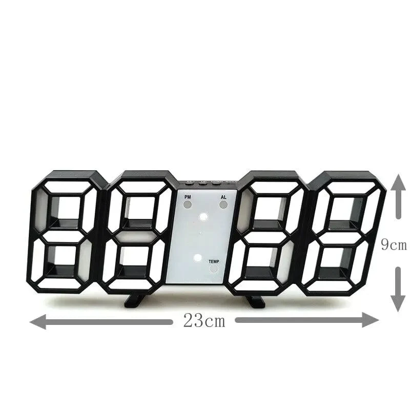 3D LED Digitaluhr Leuchtende Mode Wanduhr Multifunktionale kreative USB Plug In Elektronische Uhr Home Dekoration