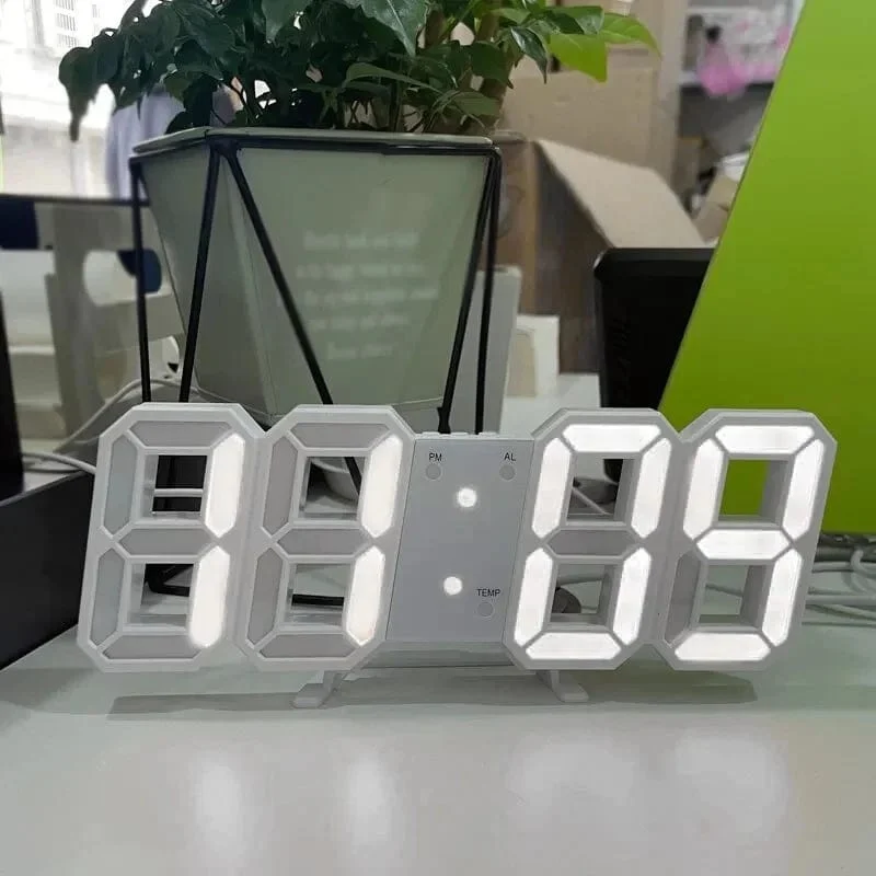 3D LED Digitaluhr Leuchtende Mode Wanduhr Multifunktionale kreative USB Plug In Elektronische Uhr Home Dekoration