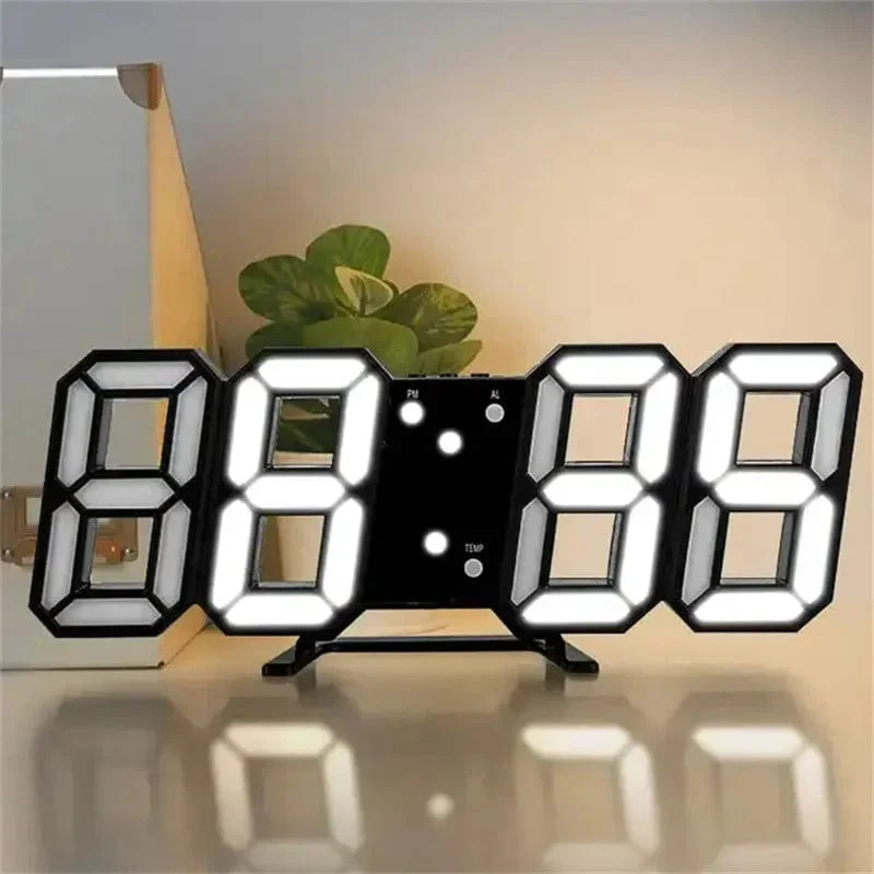 3D LED Digitaluhr Leuchtende Mode Wanduhr Multifunktionale kreative USB Plug In Elektronische Uhr Home Dekoration