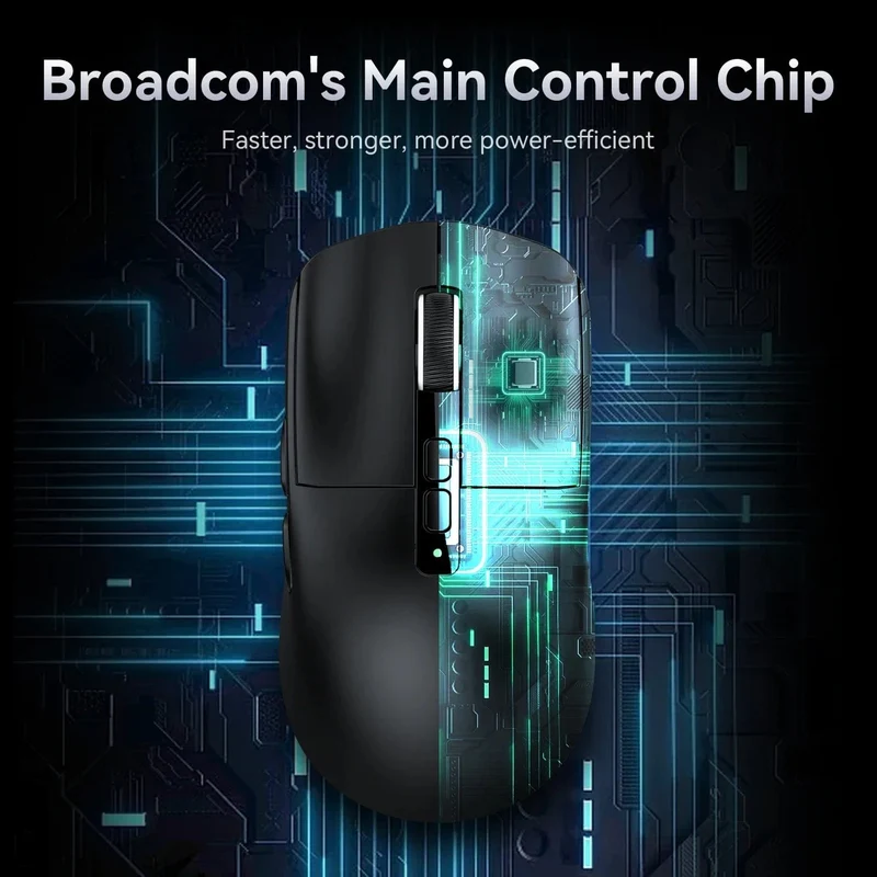 X6 PAW3395 Bluetooth-Maus, Tri-Mode-Verbindung, magnetische RGB-Touch-Ladestation, Makro-Gaming-Maus