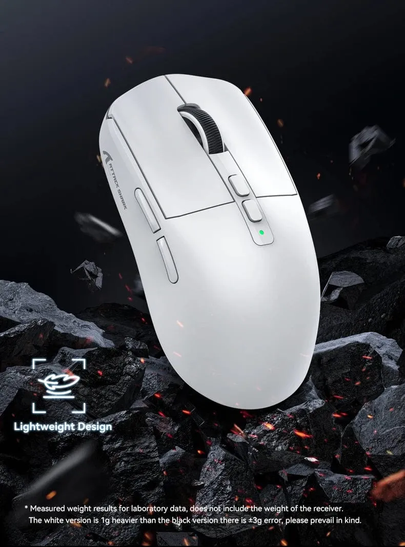 X6 PAW3395 Bluetooth-Maus, Tri-Mode-Verbindung, magnetische RGB-Touch-Ladestation, Makro-Gaming-Maus