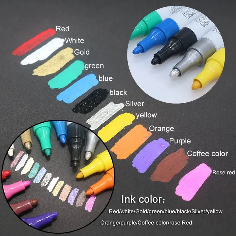 Auto-Kratzer-Reparaturstift, Auto-Ausbesserungs-Lackstift, Füllentferner, Fahrzeug-Reifen-Lackmarker, Klares Kit für die Auto-Styling-Kratzer-Fix-Pflege