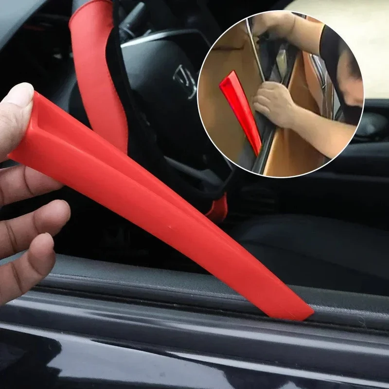 Autofenster-Dellenreparatur, Kunststoff, Rot, Auto-Universal-Brecheisen, Vergrößerungswerkzeug für Türaussparung, Karosserie, Fenster, Türkeil, Entfernen, Reparatur, Handwerkzeuge