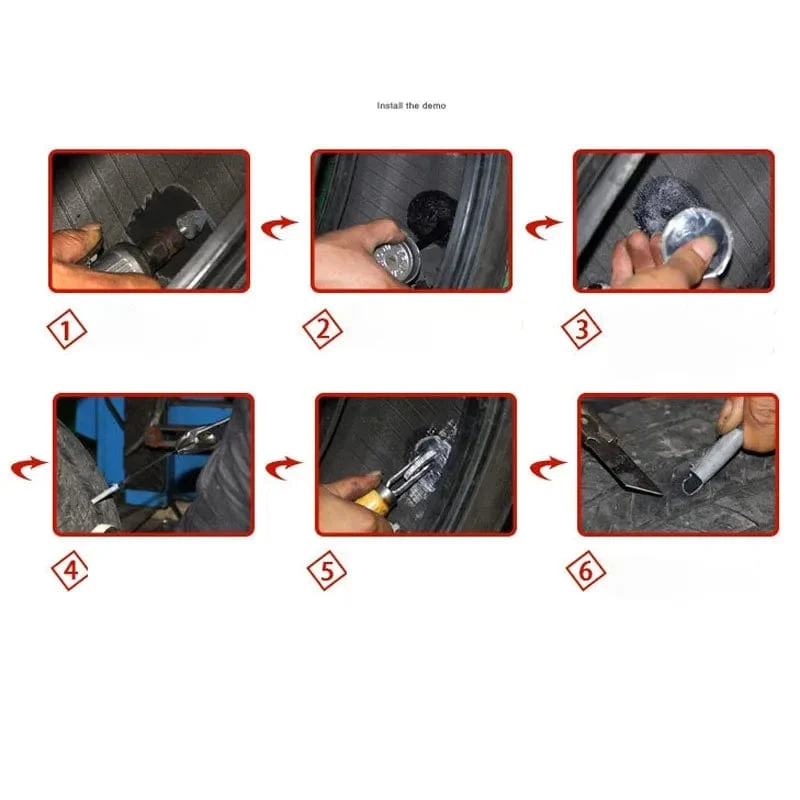 5 teile/los 4mm Pilz Nagel Film Auto Reifen Kalt Patch Film Gummi Nähte Maschine Reifen Rad Reparatur Kit Integral stecker