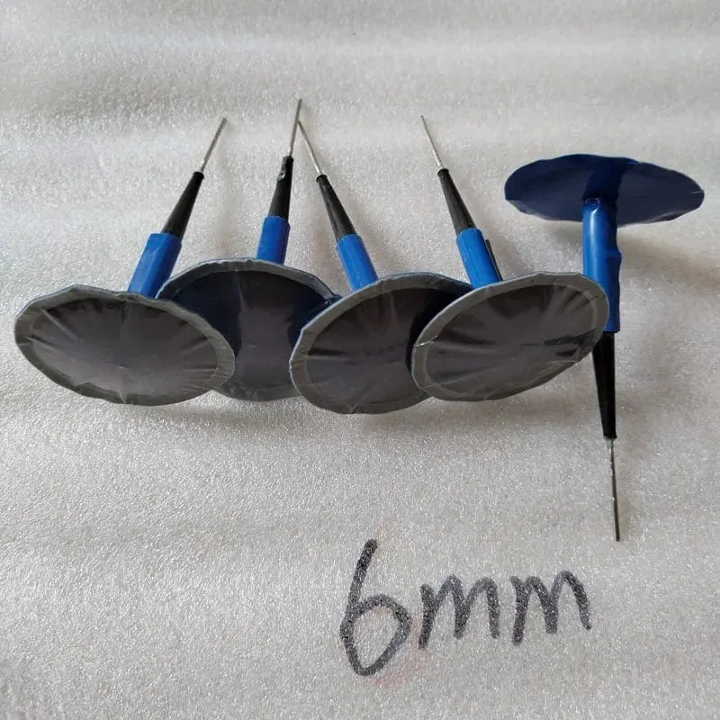5 teile/los 4mm Pilz Nagel Film Auto Reifen Kalt Patch Film Gummi Nähte Maschine Reifen Rad Reparatur Kit Integral stecker