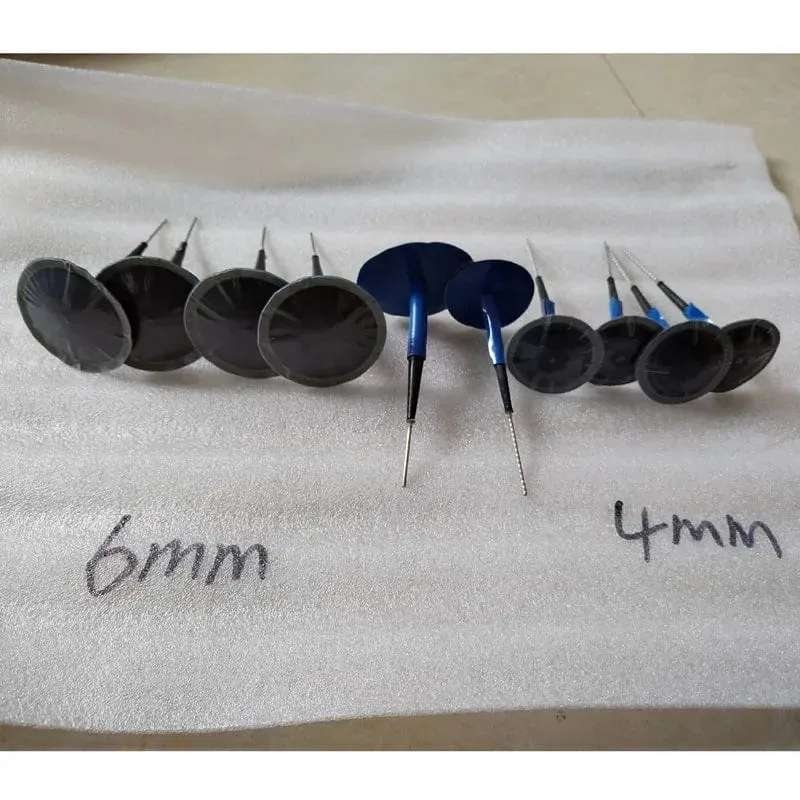 5 teile/los 4mm Pilz Nagel Film Auto Reifen Kalt Patch Film Gummi Nähte Maschine Reifen Rad Reparatur Kit Integral stecker