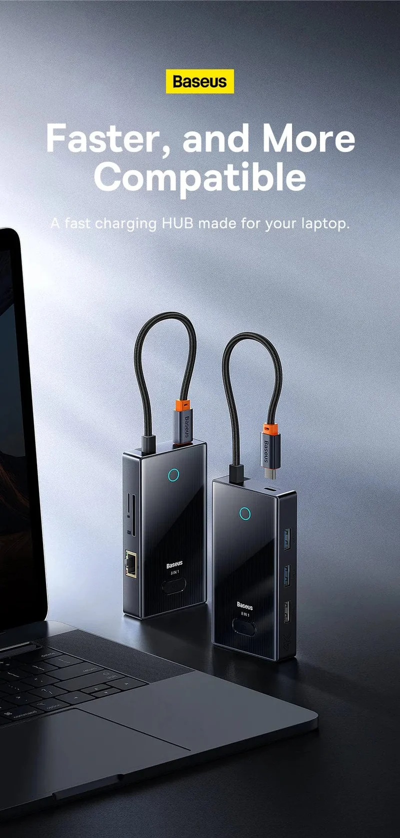 Baseus USB C HUB 4K 60Hz Typ C zu HDMI RJ45 PD 100W Adapter Für Macbook iPad Pro Air M2 M1 Sumsang PC Zubehör USB 3.0 HUB