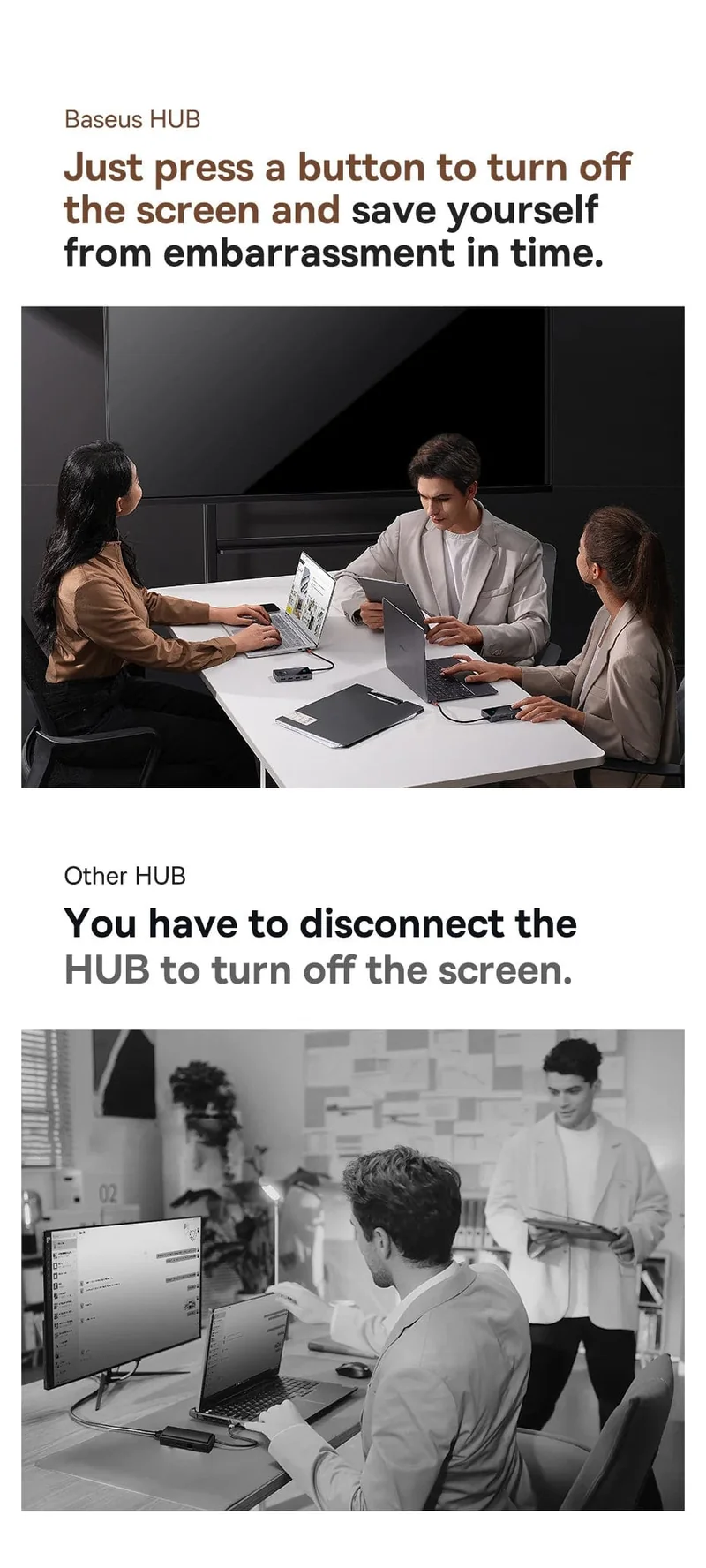 Baseus USB C HUB 4K 60Hz Typ C zu HDMI RJ45 PD 100W Adapter Für Macbook iPad Pro Air M2 M1 Sumsang PC Zubehör USB 3.0 HUB