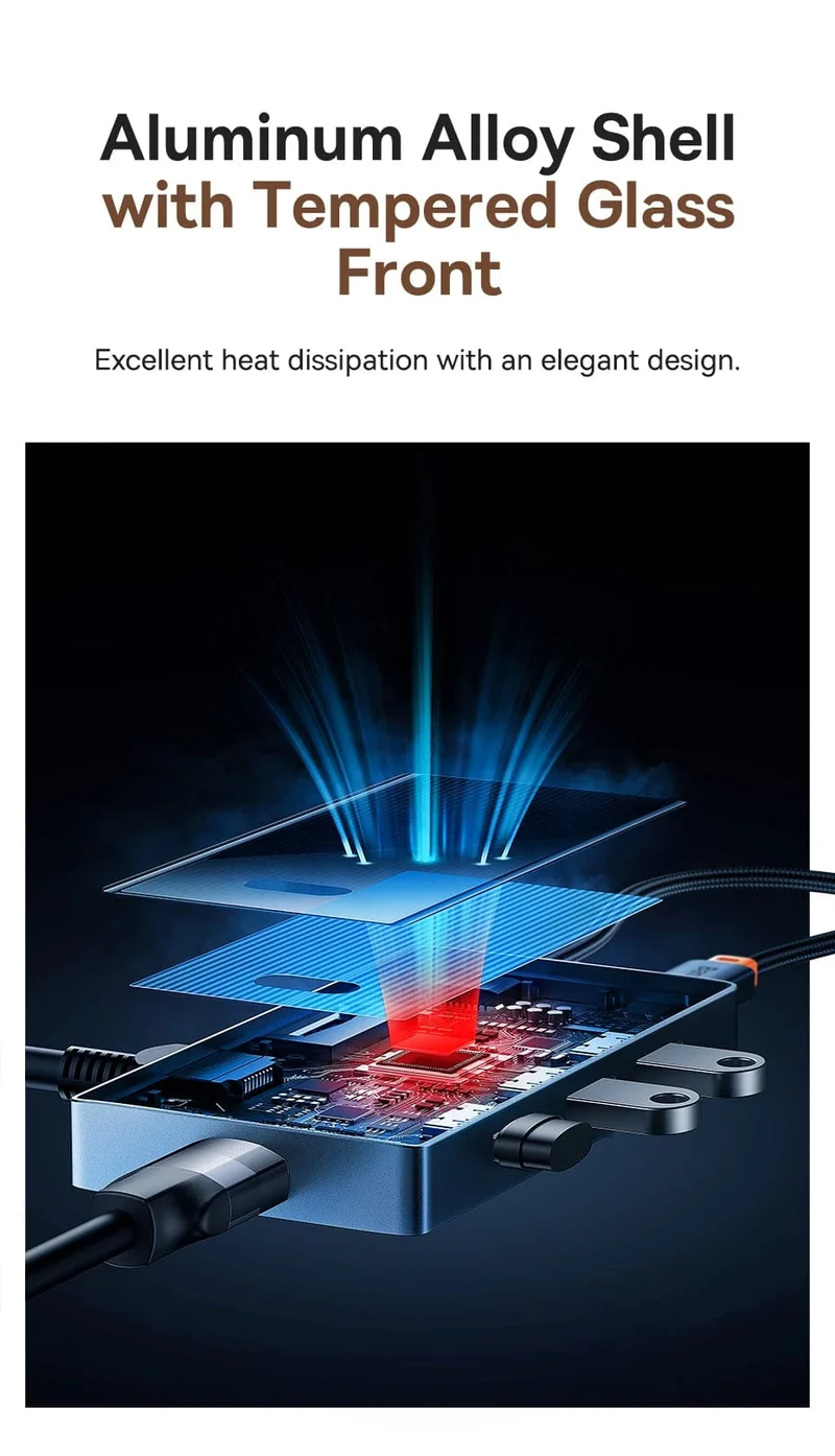 Baseus USB C HUB 4K 60Hz Typ C zu HDMI RJ45 PD 100W Adapter Für Macbook iPad Pro Air M2 M1 Sumsang PC Zubehör USB 3.0 HUB