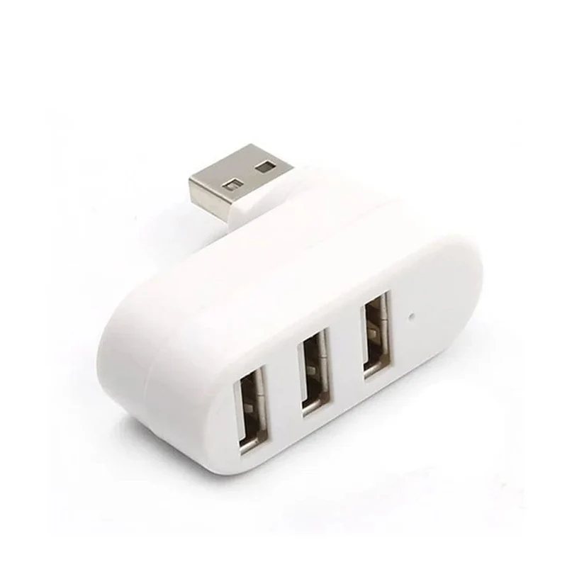 PzzPss USB Hub 2.0 Adapter Drehbarer Hochgeschwindigkeits-U-Disk-Reader-Splitter 3 Ports USB 2.0 für Computer PC Laptop Mac Mini Zubehör