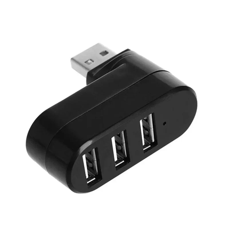 PzzPss USB Hub 2.0 Adapter Drehbarer Hochgeschwindigkeits-U-Disk-Reader-Splitter 3 Ports USB 2.0 für Computer PC Laptop Mac Mini Zubehör