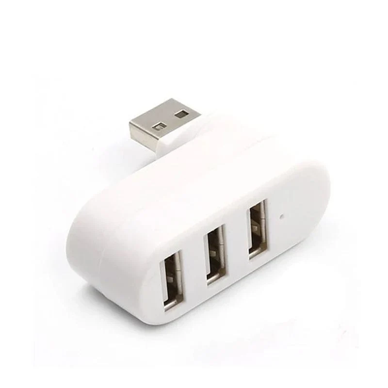 PzzPss USB Hub 2.0 Adapter Drehbarer Hochgeschwindigkeits-U-Disk-Reader-Splitter 3 Ports USB 2.0 für Computer PC Laptop Mac Mini Zubehör