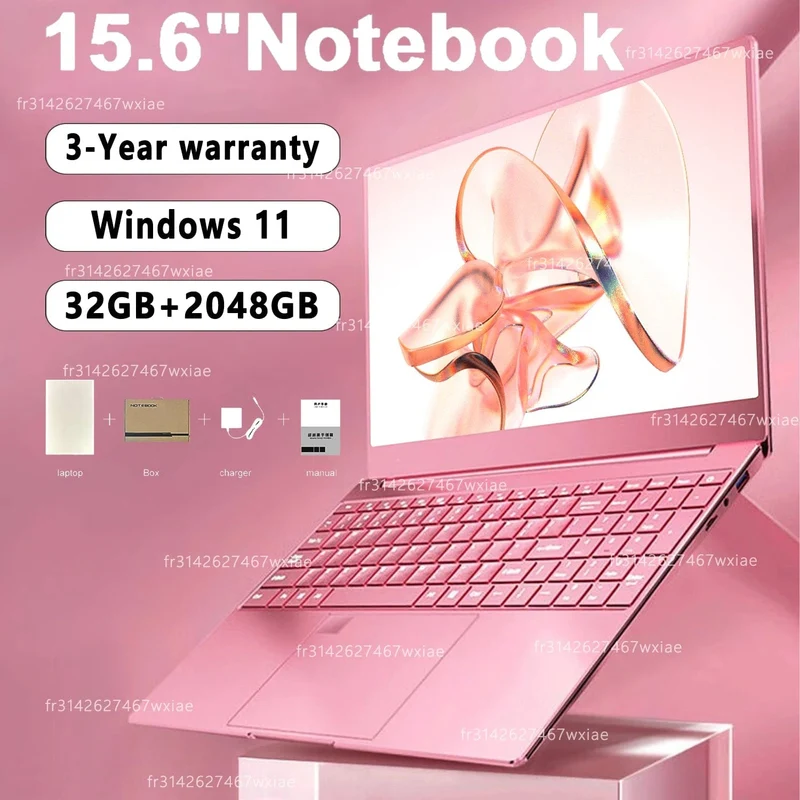 15.6" Laptop Intel Celeron N5095 Notebook Gamer 32GB RAM 2TB SSD Büro Arbeits-PC Computer Windows 11 1920*1080 Auflösung Laptop