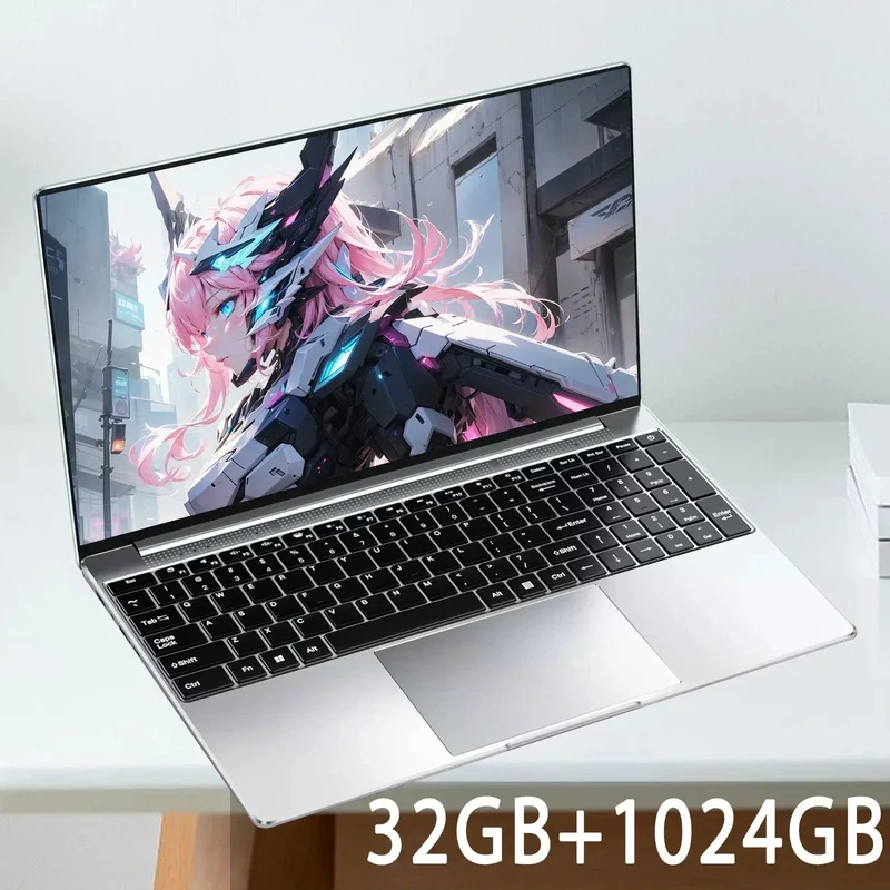 15.6" Laptop Intel Celeron N5095 Notebook Gamer 32GB RAM 2TB SSD Büro Arbeits-PC Computer Windows 11 1920*1080 Auflösung Laptop