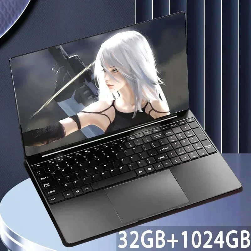 15.6" Laptop Intel Celeron N5095 Notebook Gamer 32GB RAM 2TB SSD Büro Arbeits-PC Computer Windows 11 1920*1080 Auflösung Laptop