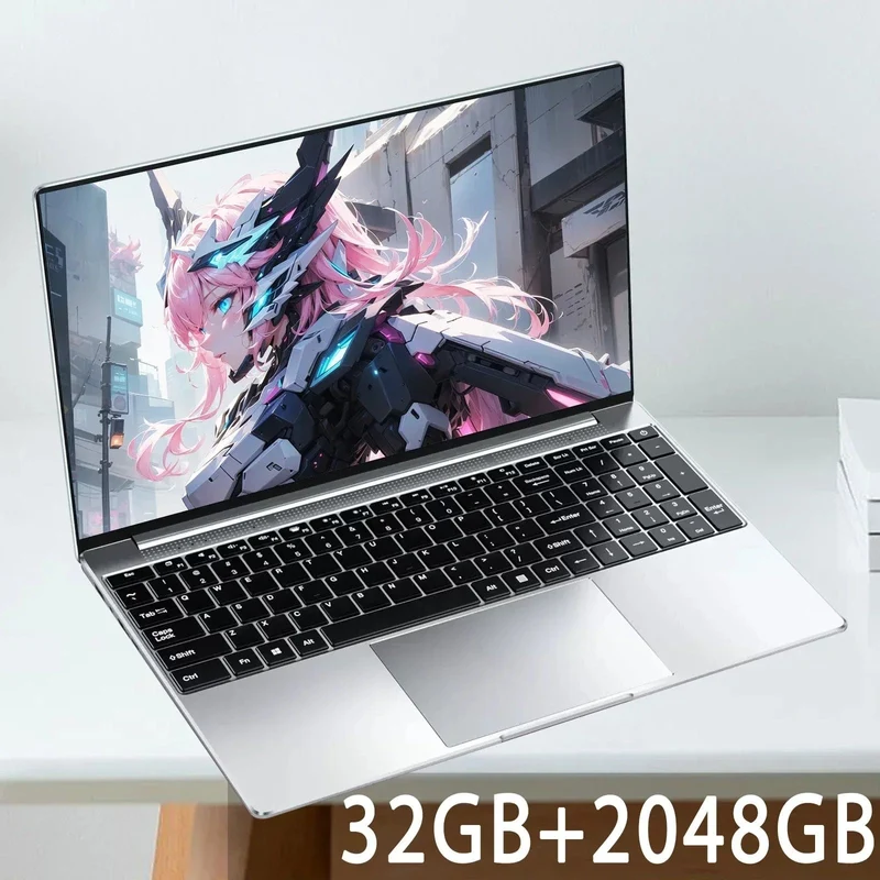 15.6" Laptop Intel Celeron N5095 Notebook Gamer 32GB RAM 2TB SSD Büro Arbeits-PC Computer Windows 11 1920*1080 Auflösung Laptop