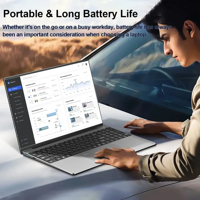 15.6" Laptop Intel Celeron N5095 Notebook Gamer 32GB RAM 2TB SSD Büro Arbeits-PC Computer Windows 11 1920*1080 Auflösung Laptop