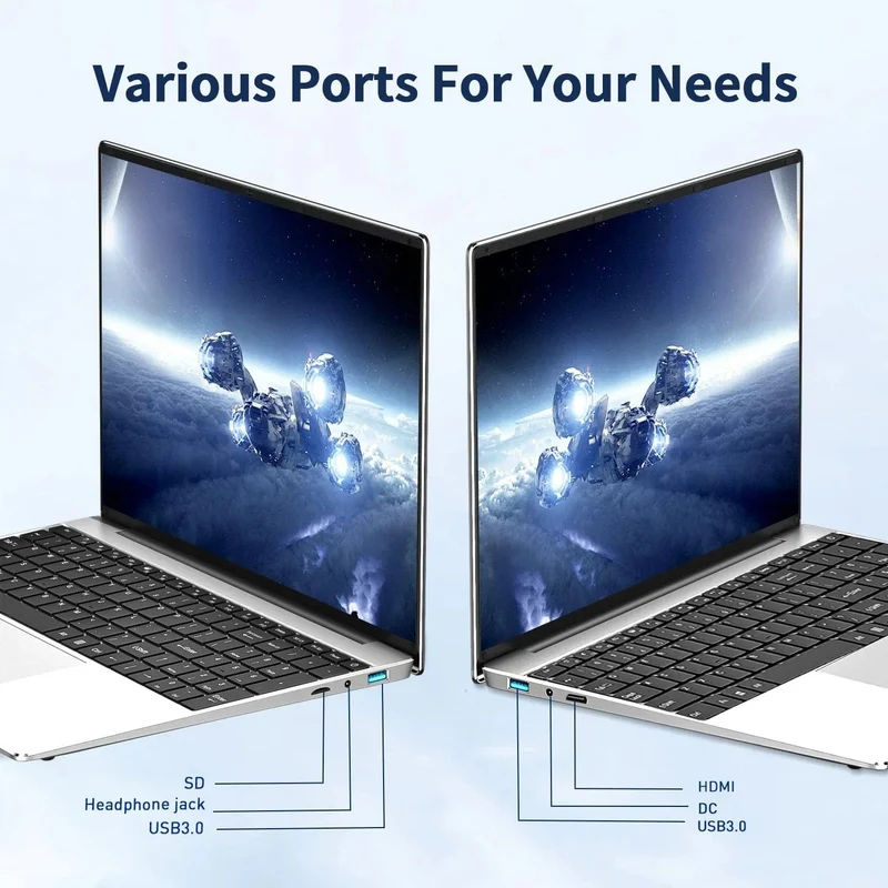 15.6" Laptop Intel Celeron N5095 Notebook Gamer 32GB RAM 2TB SSD Büro Arbeits-PC Computer Windows 11 1920*1080 Auflösung Laptop