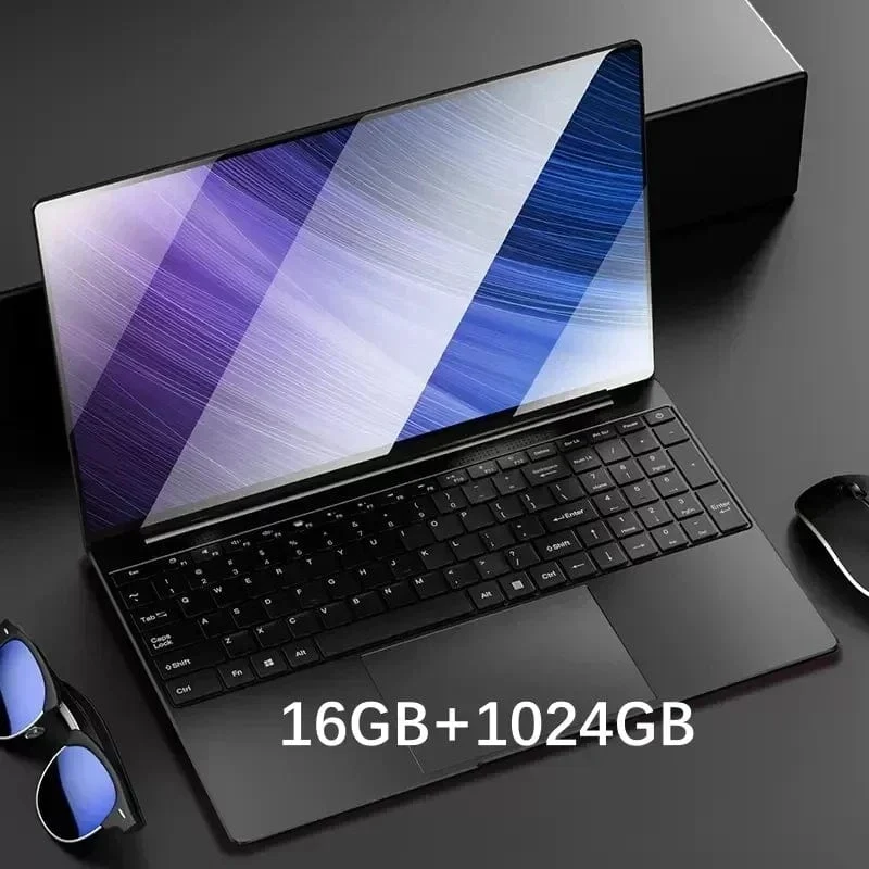 15.6 Zoll Laptop 32GB Ram 2TB SSD Windows 11 Notebook PC Gamer Intel N5095 Bürocomputer mit hintergrundbeleuchteter Fingerabdruck-WLAN-Kamera