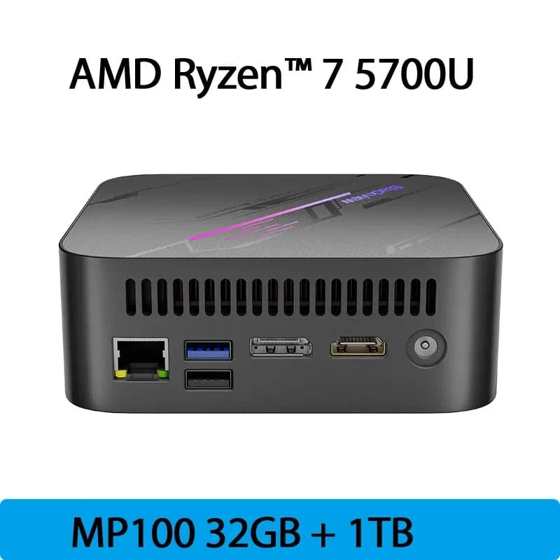 [Weltpremiere] Blackview Mini PC MP100 AMD R7 5700U Mini PC 8-Core 16-Thread 16 GB/32 GB DDR4 512 GB/1 TB SSD Mini-Computer PC