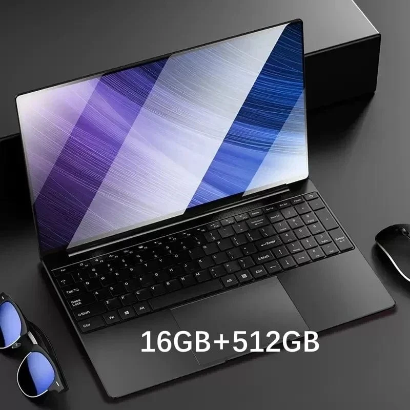 Neuer N5095-Laptop mit 32 GB RAM und 2048 GB SSD, Intel Windows 11 Pro, tragbarer Gaming-PC, Notebook-Computer mit Fingerabdruck-Entsperrung, Tastatur