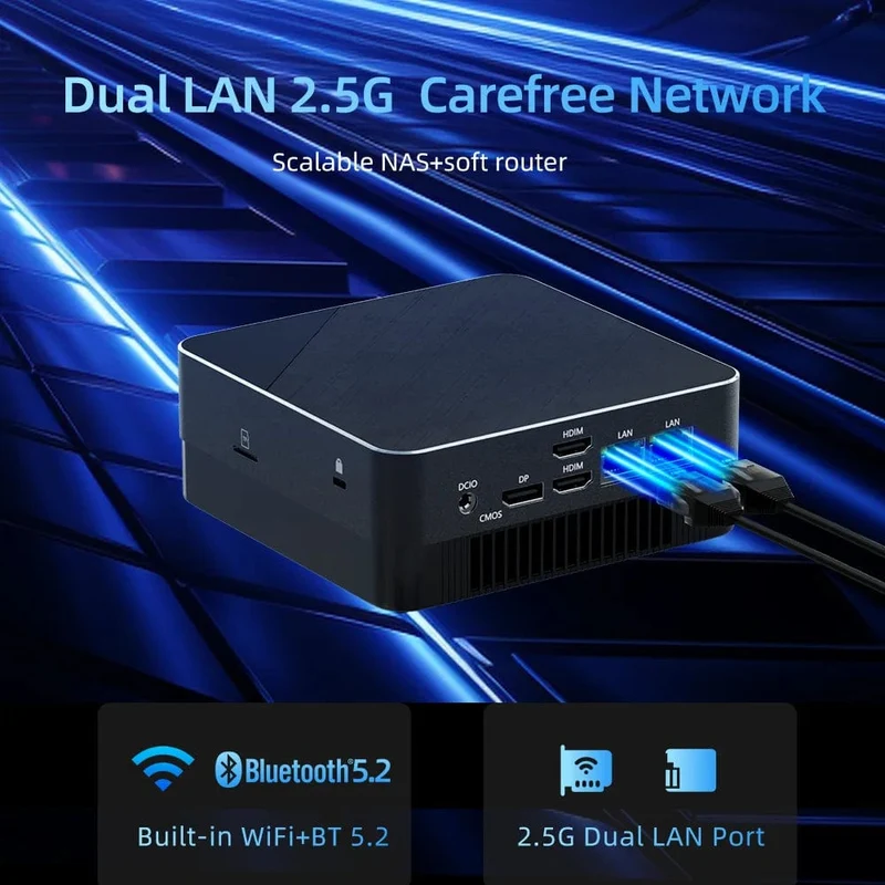 TexHoo AMD R7 5800H 5825U 4800H R5 5500U 4500U Mini-PC Unterstützt bis zu 32 GB RAM 2T NVME SSD WIFi6 Computer PC Win 11 Pro