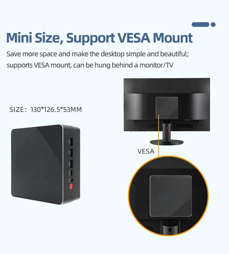 TexHoo AMD R7 5800H 5825U 4800H R5 5500U 4500U Mini-PC Unterstützt bis zu 32 GB RAM 2T NVME SSD WIFi6 Computer PC Win 11 Pro