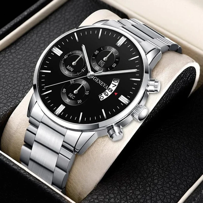 2024 Neue 40mm Herren-Quarzuhren aus Edelstahl, Silber, Business-Sportuhren für Männer, Montre Homme, Relogio Masculino