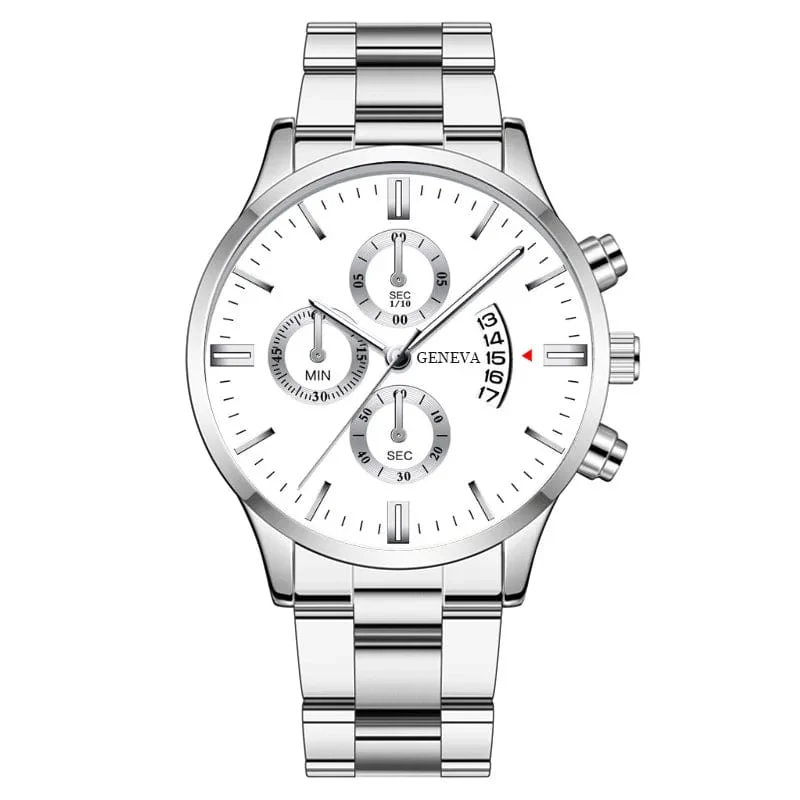 2024 Neue 40mm Herren-Quarzuhren aus Edelstahl, Silber, Business-Sportuhren für Männer, Montre Homme, Relogio Masculino