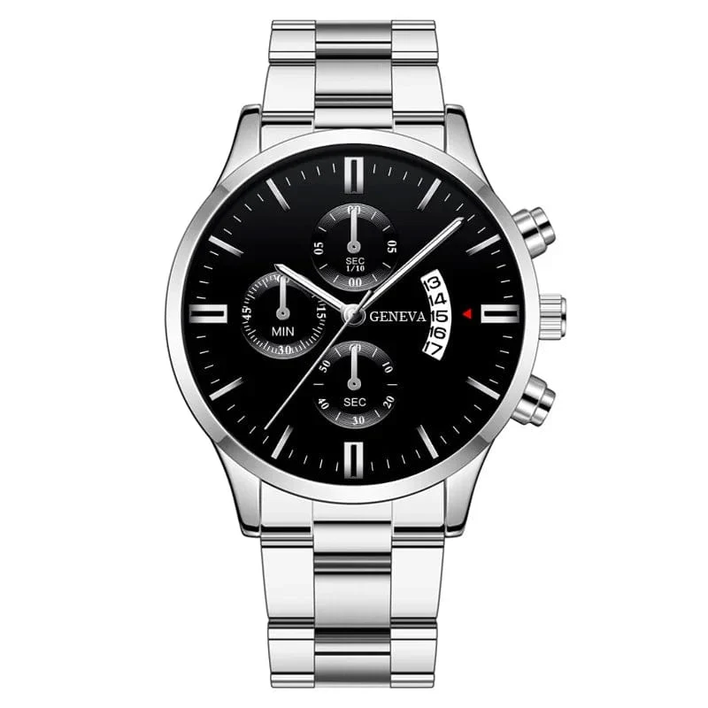 2024 Neue 40mm Herren-Quarzuhren aus Edelstahl, Silber, Business-Sportuhren für Männer, Montre Homme, Relogio Masculino