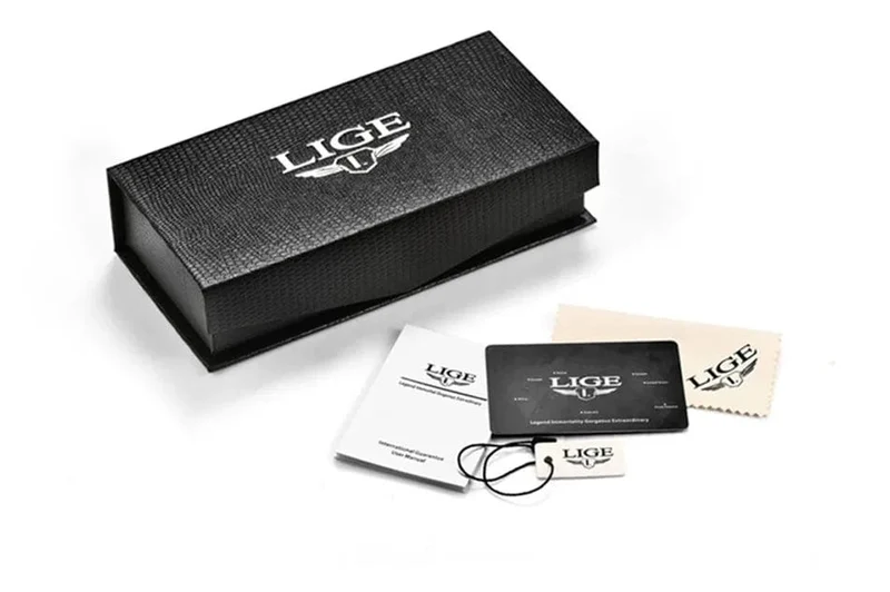 LIGE Top Marke Luxus Mode Taucher Uhr Männer 30ATM Wasserdicht Datum Uhr Sport Uhren Herren Quarz Armbanduhr Relogio Masculino