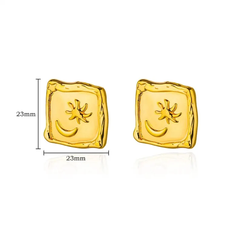 Edelstahl Ohrring für Frauen Herz Zirkon Gold Farbe Hoop Ohrringe Vintage Wasserdicht Ohr Piercing Schmuck Zubehör Geschenk