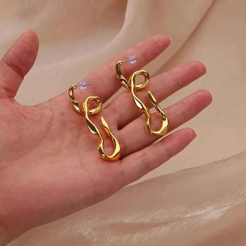 Edelstahl Ohrring für Frauen Herz Zirkon Gold Farbe Hoop Ohrringe Vintage Wasserdicht Ohr Piercing Schmuck Zubehör Geschenk