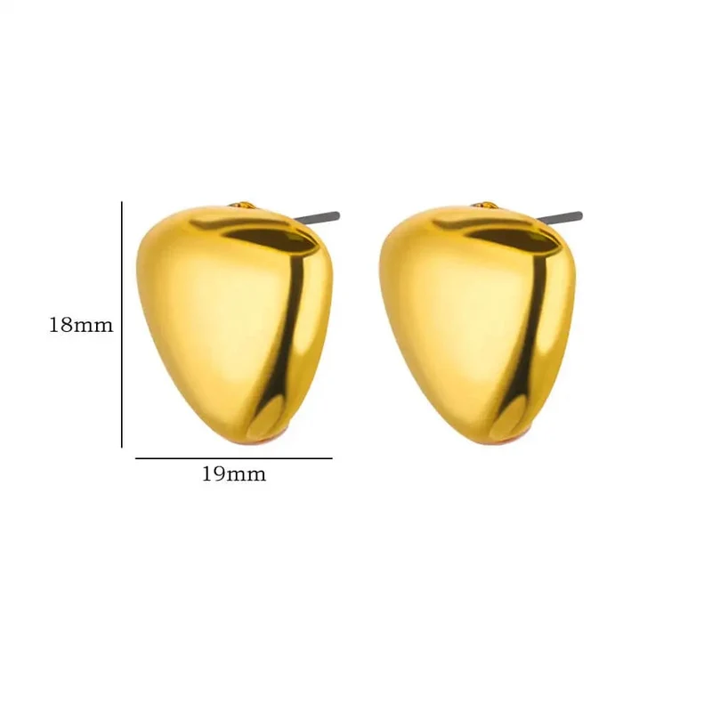 Edelstahl Ohrring für Frauen Herz Zirkon Gold Farbe Hoop Ohrringe Vintage Wasserdicht Ohr Piercing Schmuck Zubehör Geschenk