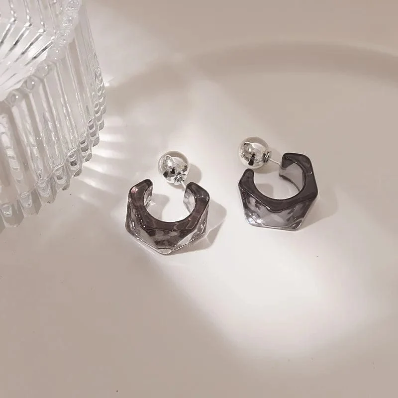 Acryl Creolen Damen 2022 neue Mode Ohrstecker Retro Trend Ohrstecker Damen Trend Twist elegante Ring Ohrringe