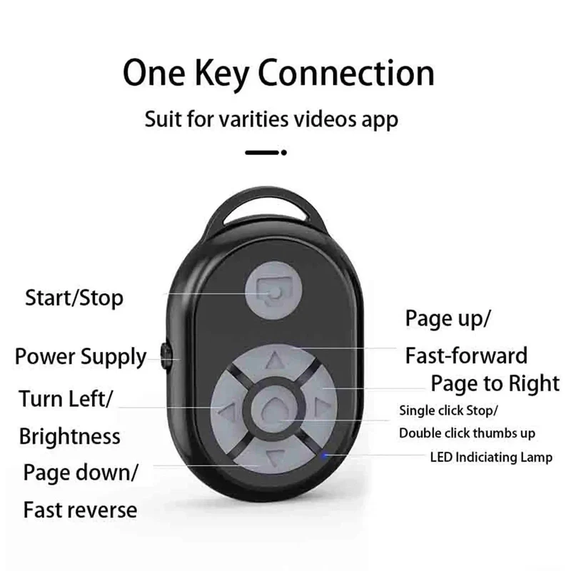 BT Remote für iPhone Xiaomi Redmi Samsung Handy Universal Fernbedienung Selfie Stick Bluetooth Kamera Controller