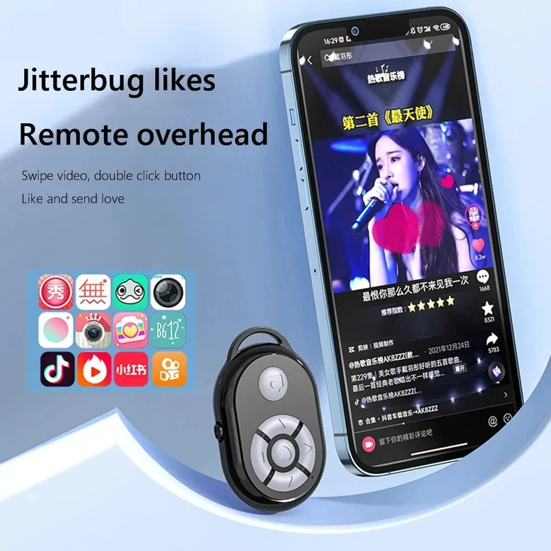 BT Remote für iPhone Xiaomi Redmi Samsung Handy Universal Fernbedienung Selfie Stick Bluetooth Kamera Controller