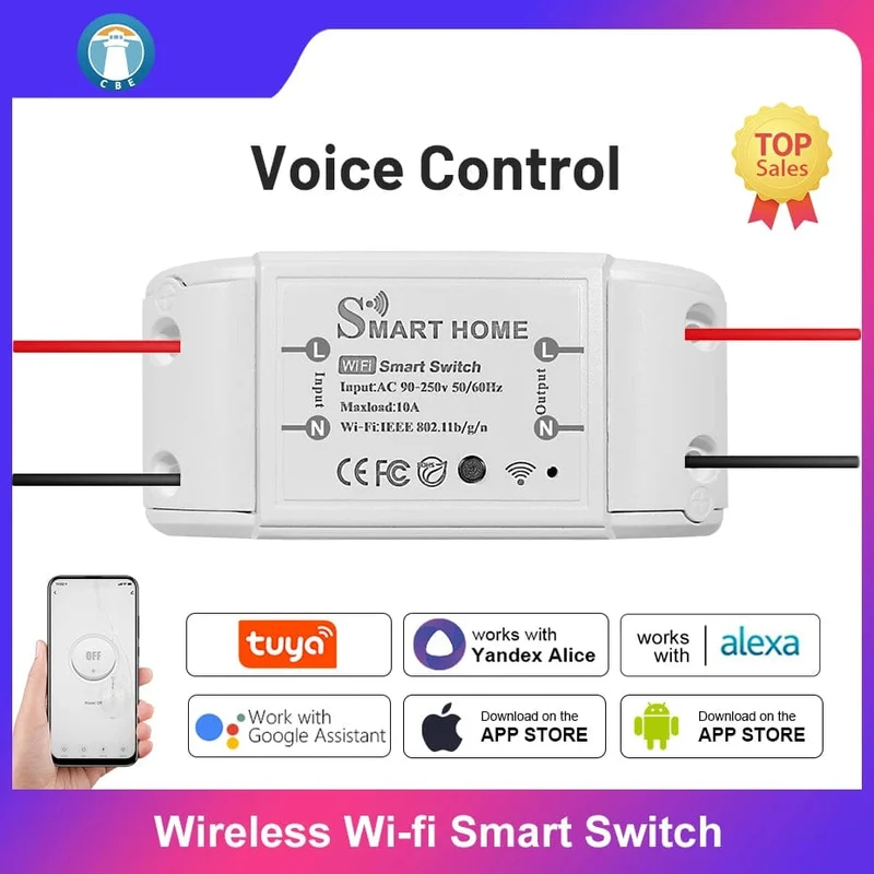 Neu DIY Smart Wireless Remote Schalter Buchse Smart Home Automation Fernbedienung Schalter Relais Smart Leben/Tuya mit Alexa Google