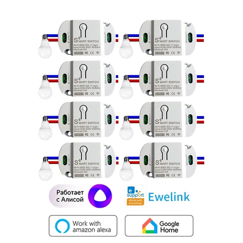 Neu DIY Smart Wireless Remote Schalter Buchse Smart Home Automation Fernbedienung Schalter Relais Smart Leben/Tuya mit Alexa Google