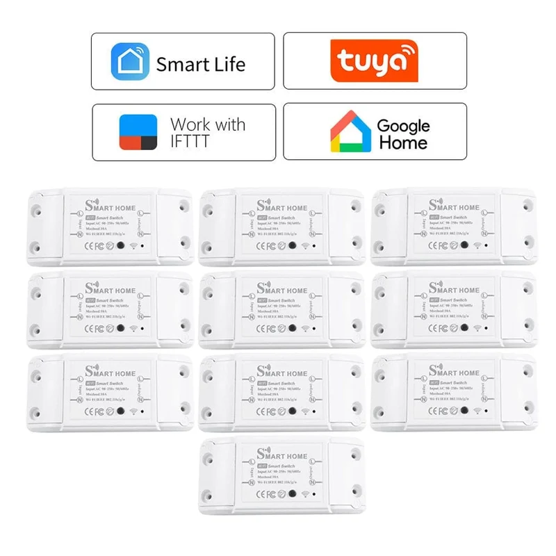 Neu DIY Smart Wireless Remote Schalter Buchse Smart Home Automation Fernbedienung Schalter Relais Smart Leben/Tuya mit Alexa Google