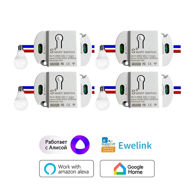 Neu DIY Smart Wireless Remote Schalter Buchse Smart Home Automation Fernbedienung Schalter Relais Smart Leben/Tuya mit Alexa Google