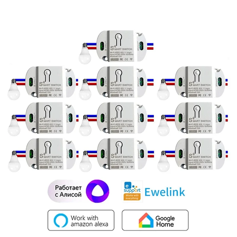 Neu DIY Smart Wireless Remote Schalter Buchse Smart Home Automation Fernbedienung Schalter Relais Smart Leben/Tuya mit Alexa Google