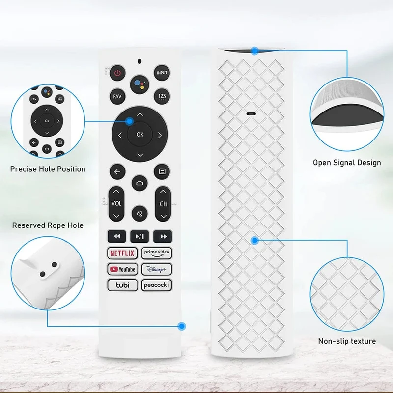 Silikonhülle für Hisense ERF3F80H ZDB1210320 Fernbedienung Smart TV Fernbedienungshülle Staubdichte Schutzhülle Ersatzhülle