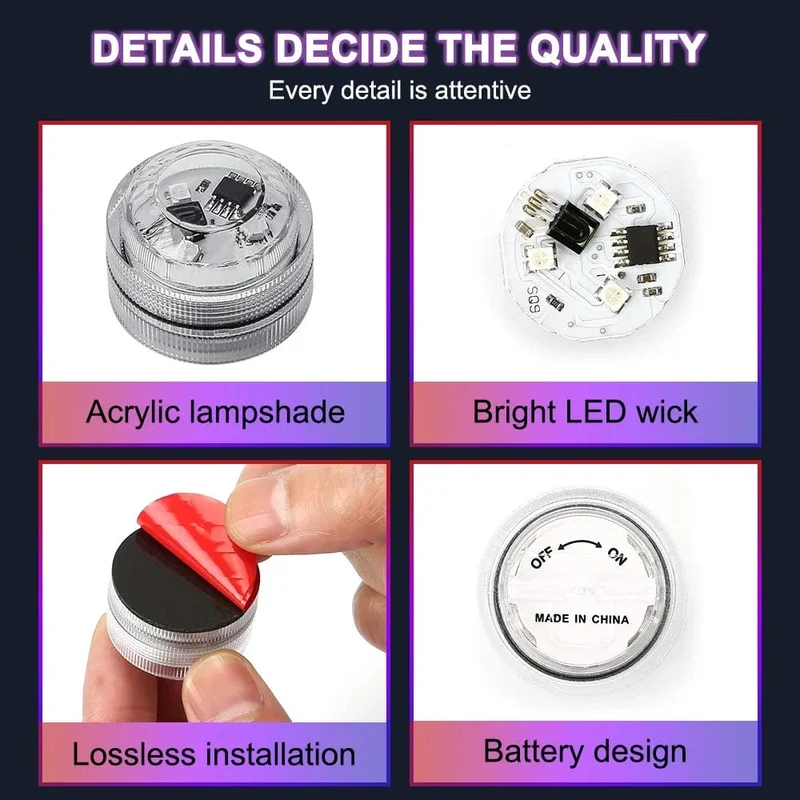 LED Auto Innenraum Umgebungslicht Fernbedienung Dekoration Auto Dach Fuß Atmosphäre Lampe Fahrrad Rücklicht Wireless Adhesive