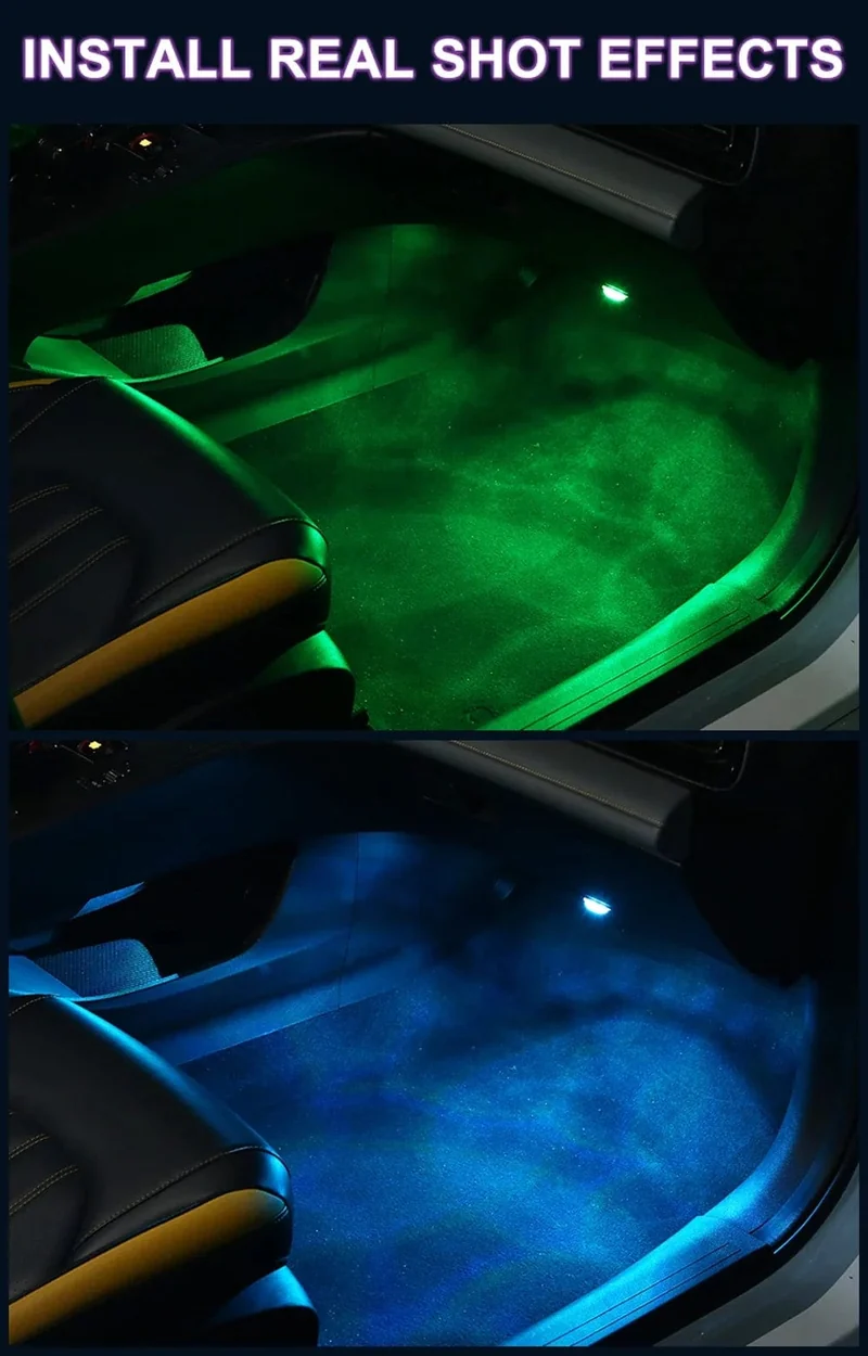 LED Auto Innenraum Umgebungslicht Fernbedienung Dekoration Auto Dach Fuß Atmosphäre Lampe Fahrrad Rücklicht Wireless Adhesive
