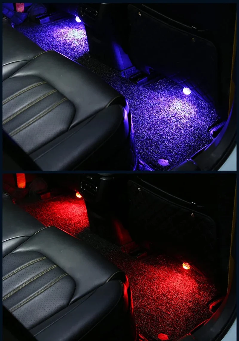 LED Auto Innenraum Umgebungslicht Fernbedienung Dekoration Auto Dach Fuß Atmosphäre Lampe Fahrrad Rücklicht Wireless Adhesive