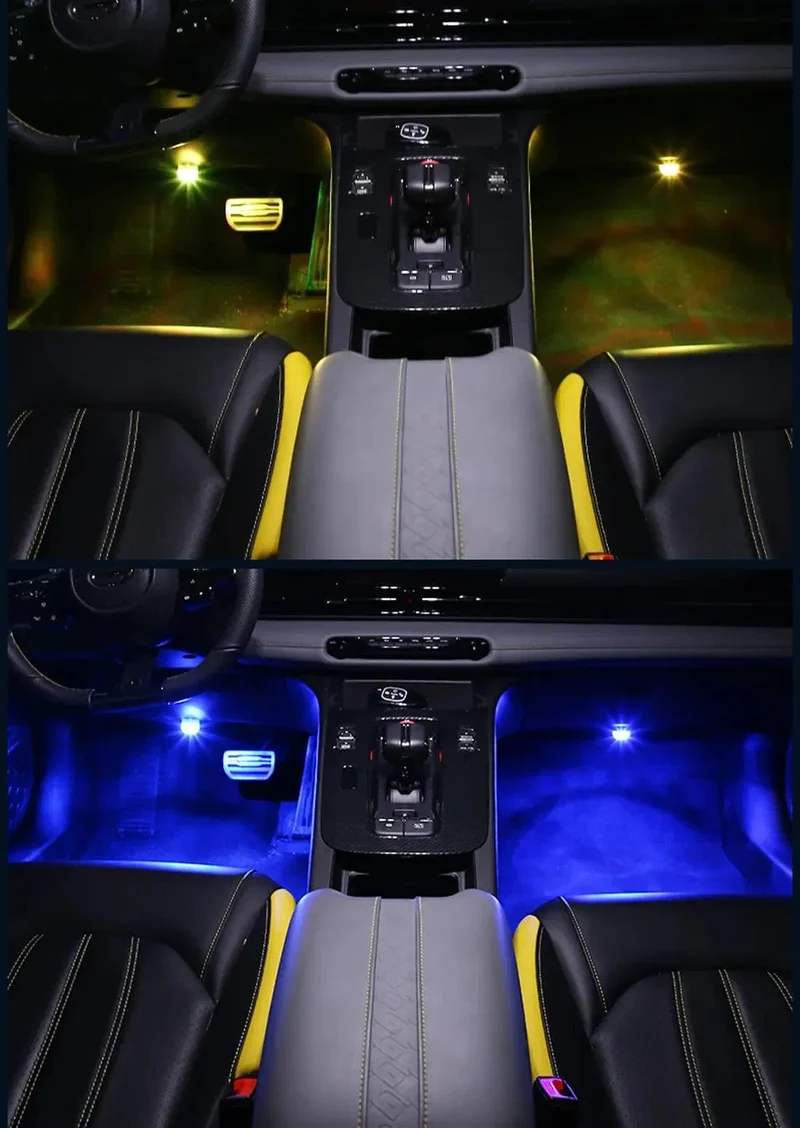 LED Auto Innenraum Umgebungslicht Fernbedienung Dekoration Auto Dach Fuß Atmosphäre Lampe Fahrrad Rücklicht Wireless Adhesive