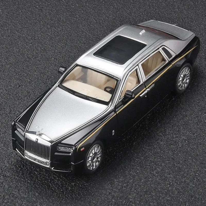 1:24 RR Phantom Modell Zinklegierung Pull Back Druckguss Spielzeugautos mit Ton und Licht für Kinder Jungen Mädchen Geschenk