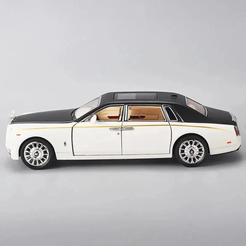1:24 RR Phantom Modell Zinklegierung Pull Back Druckguss Spielzeugautos mit Ton und Licht für Kinder Jungen Mädchen Geschenk